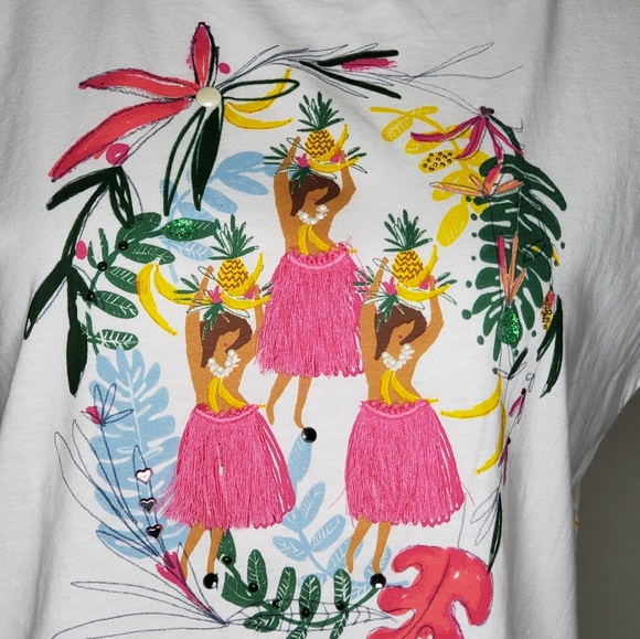 Hawaiian Pineapple Embroider Top - Picture 3 of 5